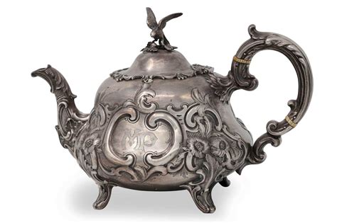 Lot 461 A Victorian Silver Teapot London 1845