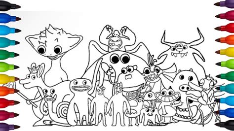 Garten Of Banban 4 New Coloring Pages Color All New Monsters Garten