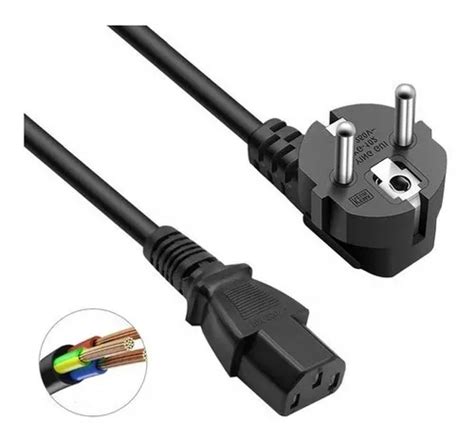 Cable Poder Corriente Schuko Largo 1 5m Monitor Pc Impresora Cuotas