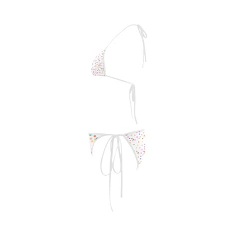 Retro Polka Dots Custom Bikini Swimsuit ID D