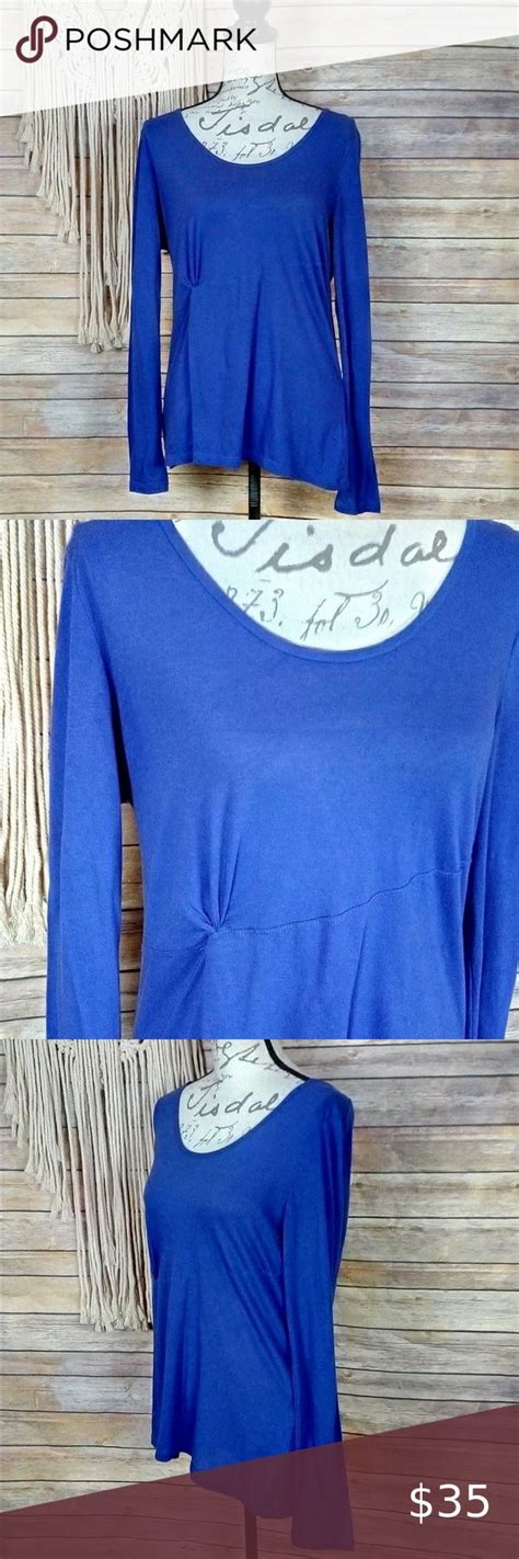 Athleta Purple Front Knot Twist Long Sleeve Top Grey Long Sleeve