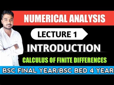 Numerical Analysis Bsc Rd Year Numerical Analysis Calculus Of