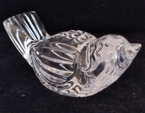 Waterford Crystal Bird Paperweight Figurine Signed Ebay