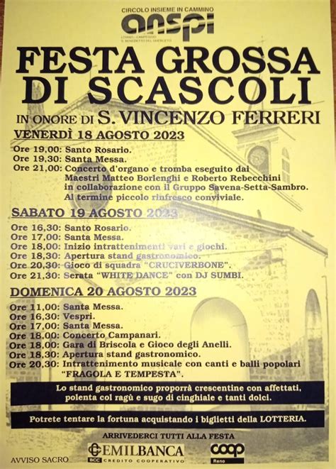 Festa Grossa A Scascoli Zona Pastorale Loiano E Monghidoro