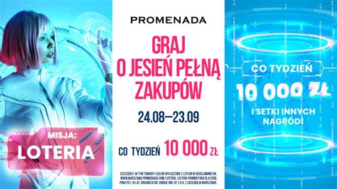 Loteria w centrum handlowym Promenada Co tydzień do wygrania jest 10