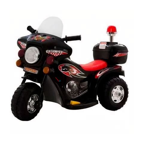 Mini Moto Elétrica Polícia Infantil 6v Preto BW002P Importway no Shoptime