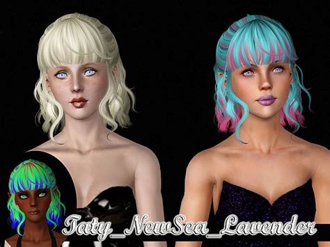 Newsea S Lavender Hairstyle Retextured By Taty Sims Hairs