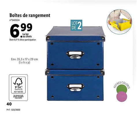 Promo Bo Tes De Rangement Chez Lidl Icatalogue Fr