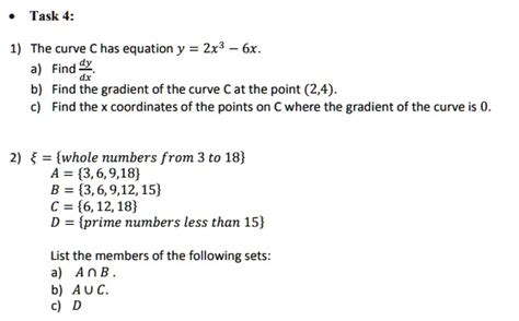 Solvedtask 4 The Curve Has Equation Y 2x3 Find X Find The Gradient