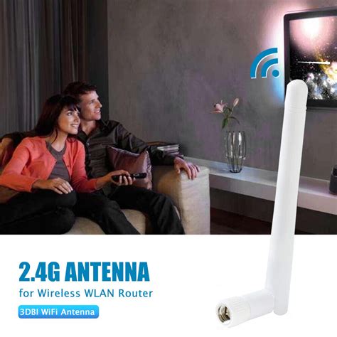 2PCS Omni WIFI Antenna With SMA Male Plug 2 4G 3dBi For Wireless