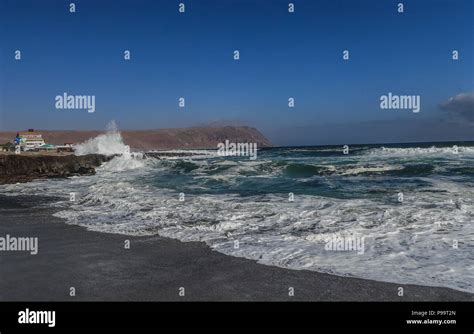 Beach of Arica Chile. Morro de Arica, Chile. Arica is a port city in ...