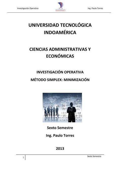 Pdf M Todo Simplex Minimizaci N Dokumen Tips