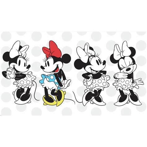 Minnie Rocks The Dots Xl Spray And Stick Wallpaper Mural In 2021