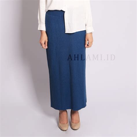 Jual Ahlami Kala Skirt Rok Rajut Premium Rok Span Knit Tebal Rok Rajut