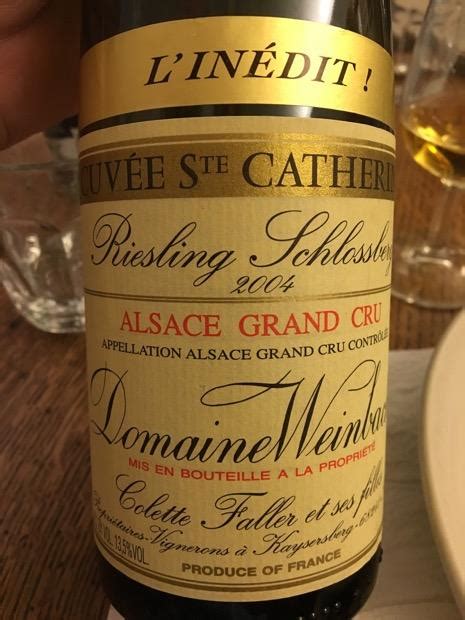 Domaine Weinbach Riesling Schlossberg Cuv E Ste Catherine L