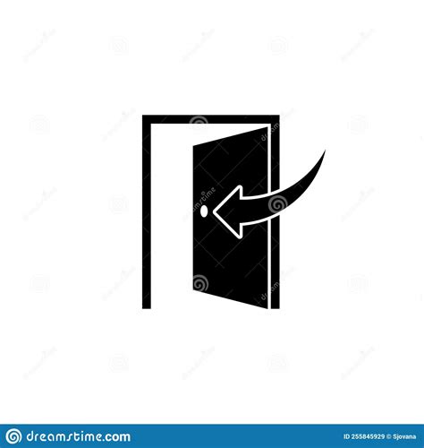 Keep Door Closed Graphic Sign Cartoon Vector Cartoondealer