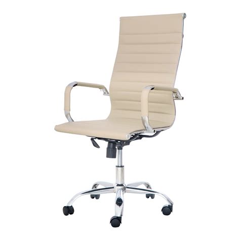 Kit Cadeira de Escritório Presidente Stripes Cadeiras Interlocutor Fixa Nude Office