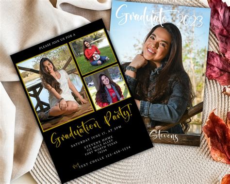 Graduation Invitation Template Photo Graduation Party Invitation High ...