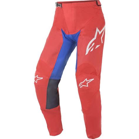 Pantalon Cross RACER SUPERMATIC ALPINESTARS Rouge Bleu Blanc MAXXESS