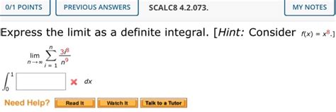 Solved Points Previous Answers Scalc My Chegg