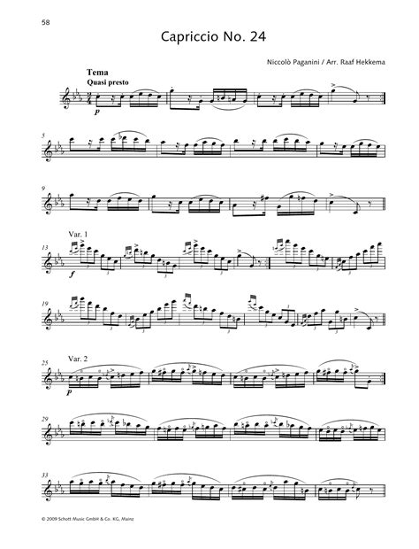 Niccolo Paganini Capriccio No Sheet Music Chords Printable