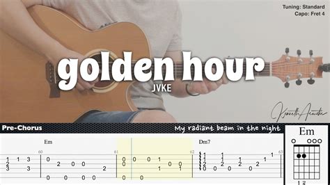 Golden Hour JVKE Fingerstyle Guitar TAB Chords Lyrics YouTube