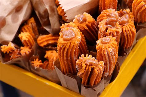 Peruvian Sweet Fritters Peruvian Stuffed Churros Stock Photo Download