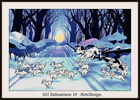 101 Dalmatians 10 Cross Stitch Pattern 101 Dalmatians Pattern Etsy