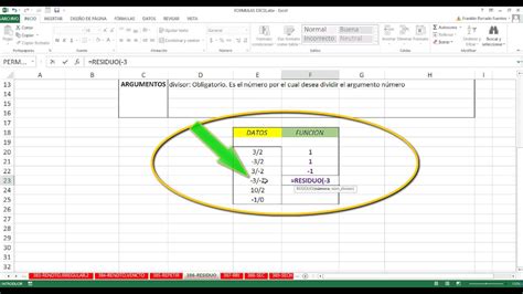 Función RESIDUO Excel 2013 386 de 448 HD YouTube