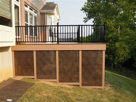 Azek PVC Brownstone Deck Vinyl Lattice Lattice Deck Deck Skirting