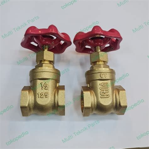 Jual Gate Valve Kuningan Brass Drat 1 2 Inch DN15 Yuta Jakarta