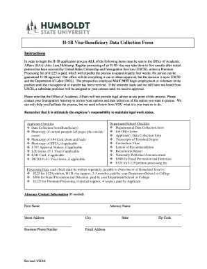 Fillable Online Data Collection BFormb Humboldt State University Fax