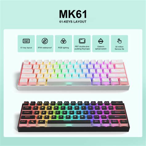 Gamakay Mk Pbt Pudding Keycap Type C Nkro Hot Swapple Gateron Optical Switch Rgb Backlight