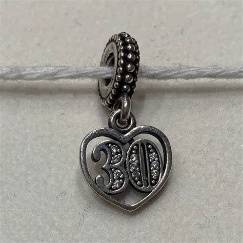 Pandora 30th Celebration Dangle Silver Charm