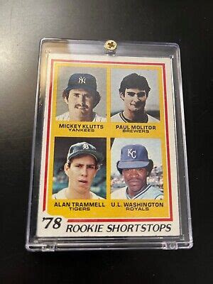 Topps Baseball Rookie Shortstops Paul Molitor Alan Trammell