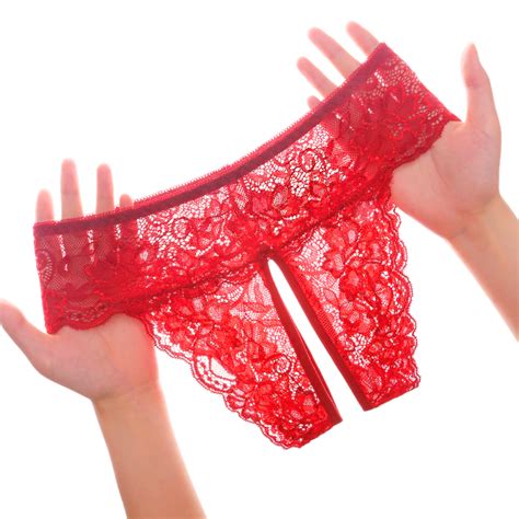 L L Lingerie Women Sexy Crotch Less Lace Underwear Plus Size Panty Thong For Sex