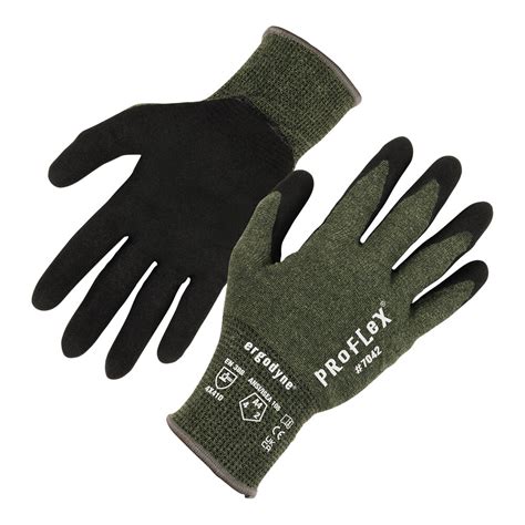 Ergodyne Proflex Green Cut Resistant Aramid Fiber Knit Gloves With