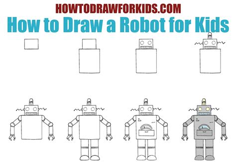 How To Draw A Robot For Kids Easy Drawing Tutorial