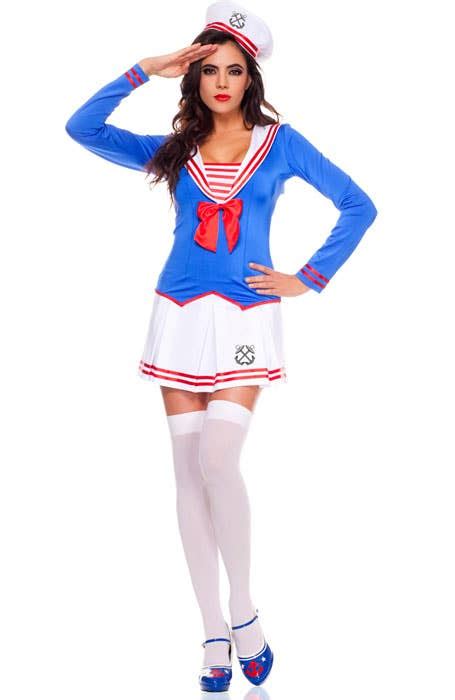 Sexy Sailor Anchors Away Costume Dress Womens Sailor Costume