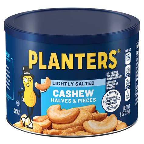 Planters Lightly Salted Cashews Halves Pieces Shop Nuts Seeds At