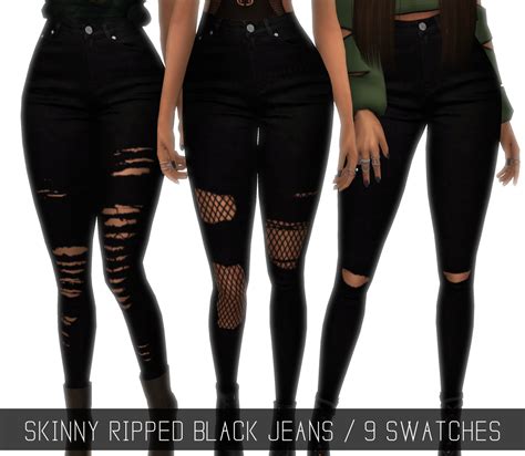 Ripped Skinny Jeans Sims 4 Cc Hot Sex Picture