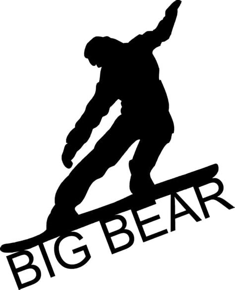 Big Bear Snowboarding 2 Vinyl Sticker | My Sticker Doodle