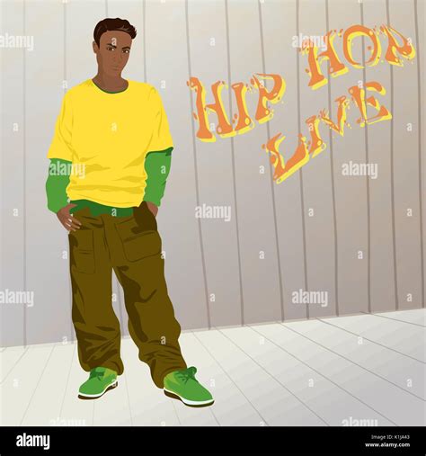 Ilustración Vectorial De La Moda Hip Hop Guy Imagen Vector De Stock Alamy