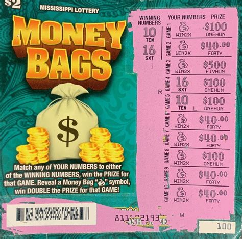 Vicksburg Woman Wins On A Money Bags Scratch Off Mississippi