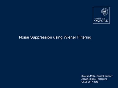 Noise suppression Algorithm | PPT