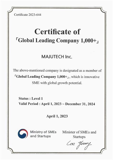 Majutech Designation As A Member Of Global Leading Company