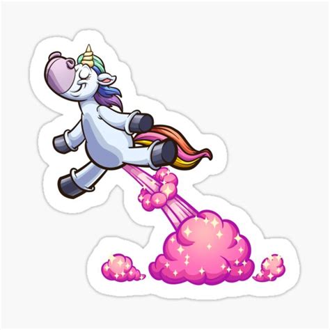 My Farts Are Magical Funny Unicorn Farting Rainbows Sticker For Sale