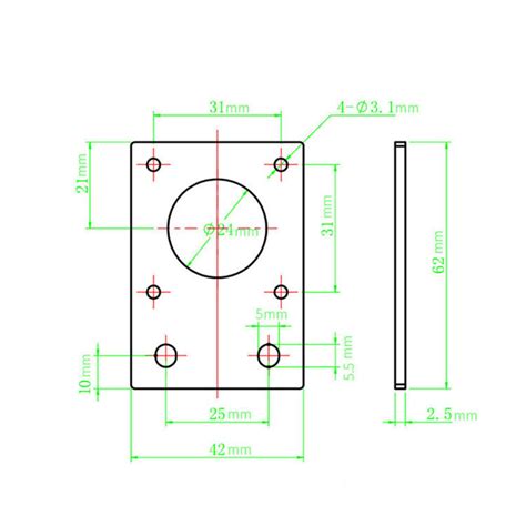 Bracket For Stepper Motor 42mm NEMA17 Straight Small