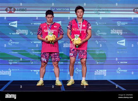 Runner Up Takuro Hoki And Yugo Kobayashi Of Japan Pose With Their