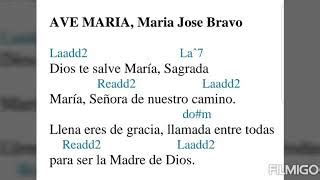 Ave María Dios te Salve María Maria José Bravo con acordes Chords